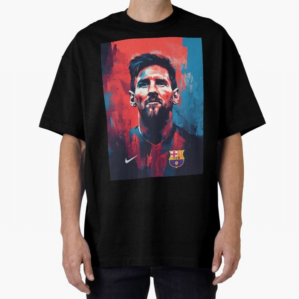 Lionel Messi Oversized T-Shirt Celebrate FIFA World Cup 2026 USA Canada Mexico for Fans of Messi and Cristiano Ronaldo and Argentina and Brazil, Bringing Football Passion, Legendary Performances, Festival Vibes and Supporter Community; Made for