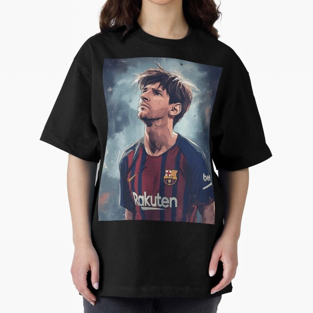 Lionel Messi Oversized T-Shirt Keep the Legacy of FIFA World Cup 2026 USA Canada Mexico Built around CR7 and Messi, Brazil, Portugal and Argentina Energy, Vintage Soccer Flavor, Modern Football Stars, National Flags and Final Night Emotion; Made
