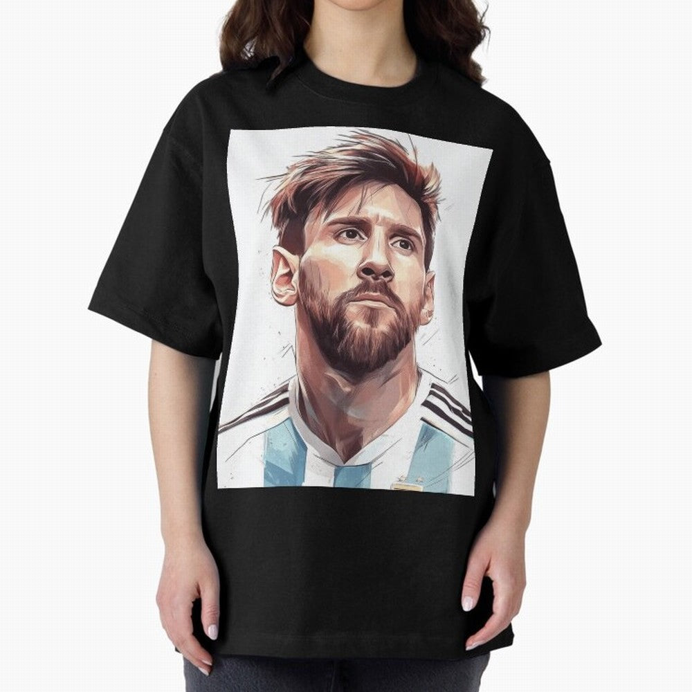 Lionel Messi Oversized T-Shirt Support Match Day Hype around FIFA World Cup 2026, Cristiano Ronaldo, Haaland and CR7, England and Germany, Game Day Rituals, Football Legends, Country Pride and the Road to the Final; Built for Supporters Chasing