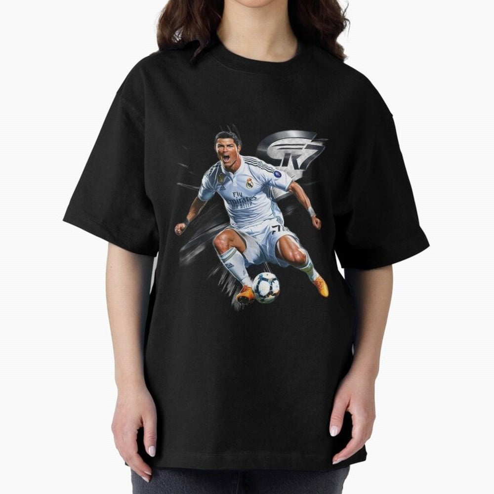 CR7 Ronaldo Legacy GOAT Soccer Fan T-Shirt ¨C Ultimate Football Icon Oversized T-Shirt Follow the Road to Global Football Passion for FIFA World Cup 2026, Filled with Neymar, Brazil, Match Day Excitement, Supporter Culture, Golden Goals and Global