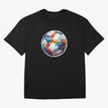 Football Soccer Ball Watercolor Illustration Drawing (Light Red BG) Oversized T-Shirt Bring Supporter Culture to FIFA World Cup 2026 USA Canada Mexico for Fans of Neymar, Haaland and Cristiano Ronaldo and Argentina and Brazil, Bringing Retro