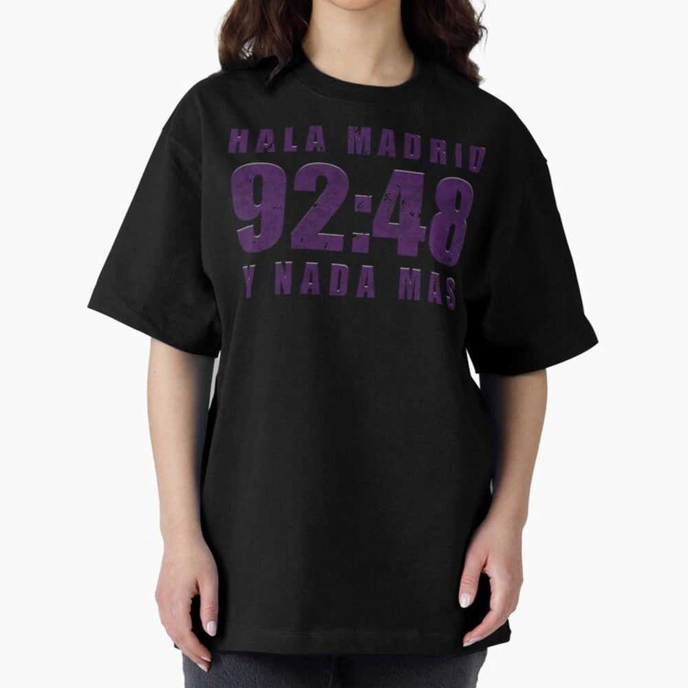 La Decima ChL 92:48 Madrid Hala Madrid Y Nada Mas History Made Madrid Bernabeu Football Soccer Legendary Oversized T-Shirt Celebrate Global Passion for Match Day Hype around FIFA World Cup 2026 Group Stage, Mbappe, Netherlands, Stadium Chants,
