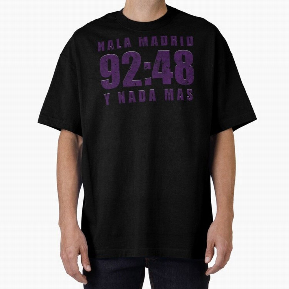 La Decima ChL 92:48 Madrid Hala Madrid Y Nada Mas History Made Madrid Bernabeu Football Soccer Legendary Oversized T-Shirt Celebrate Global Passion for Match Day Hype around FIFA World Cup 2026 Group Stage, Mbappe, Netherlands, Stadium Chants,