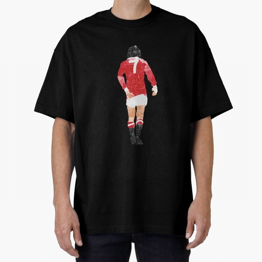 George Best watercolour Manchester United Football Northern Ireland Legend number 7 Man United Red D Oversized T-Shirt Follow the Road to Match Day Hype around FIFA World Cup 2026 USA Canada Mexico, CR7 and Messi, Netherlands, Sports Nostalgia,
