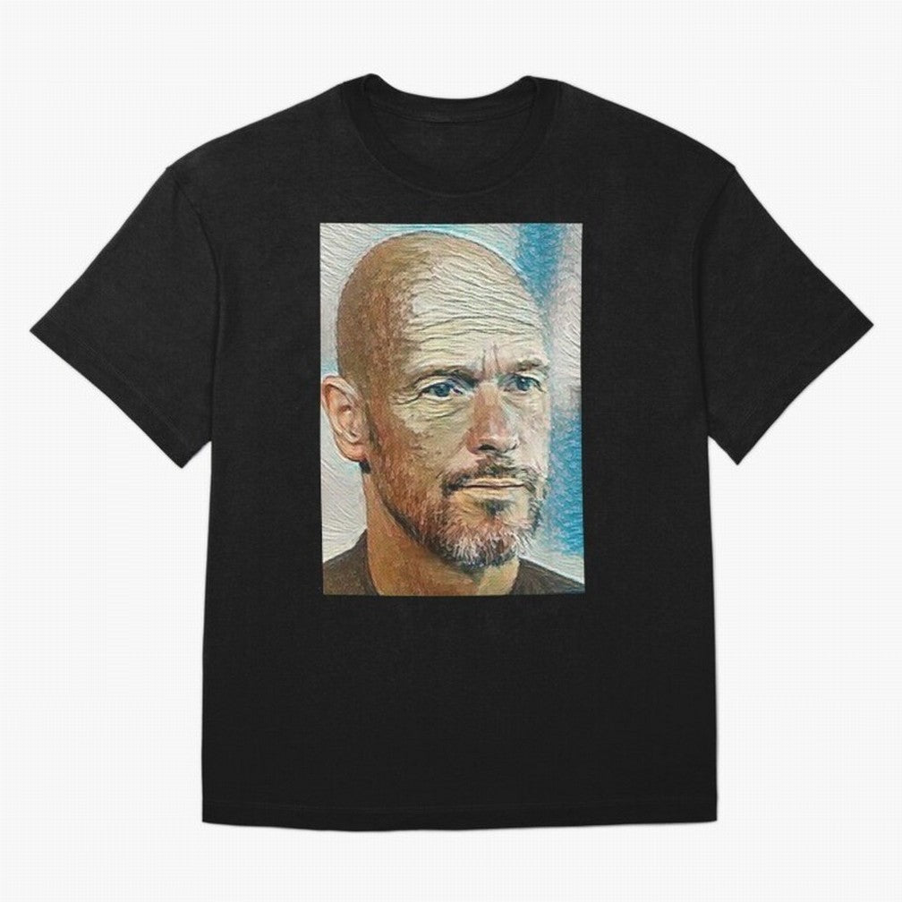 Erik Ten Hag Oversized T-Shirt Show Championship Spirit for Match Day Hype around FIFA World Cup 2026, Cristiano Ronaldo, Argentina, Goal Celebration Energy, Supporter Heritage, Football Icons and Worldwide Tournament Joy; Ideal for Football Dads,