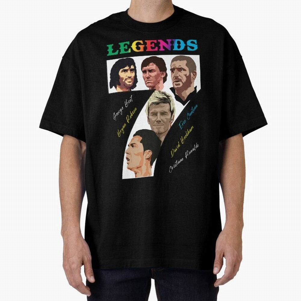 LEGENDS OF FOOTBALL Oversized T-Shirt Step into FIFA World Cup 2026 Group Stage Driven by Messi, Neymar and Mbappe, England, France and Netherlands Energy, Football Festival Excitement, Trophy Ambitions, Country Rivalries and Star Player Buzz;