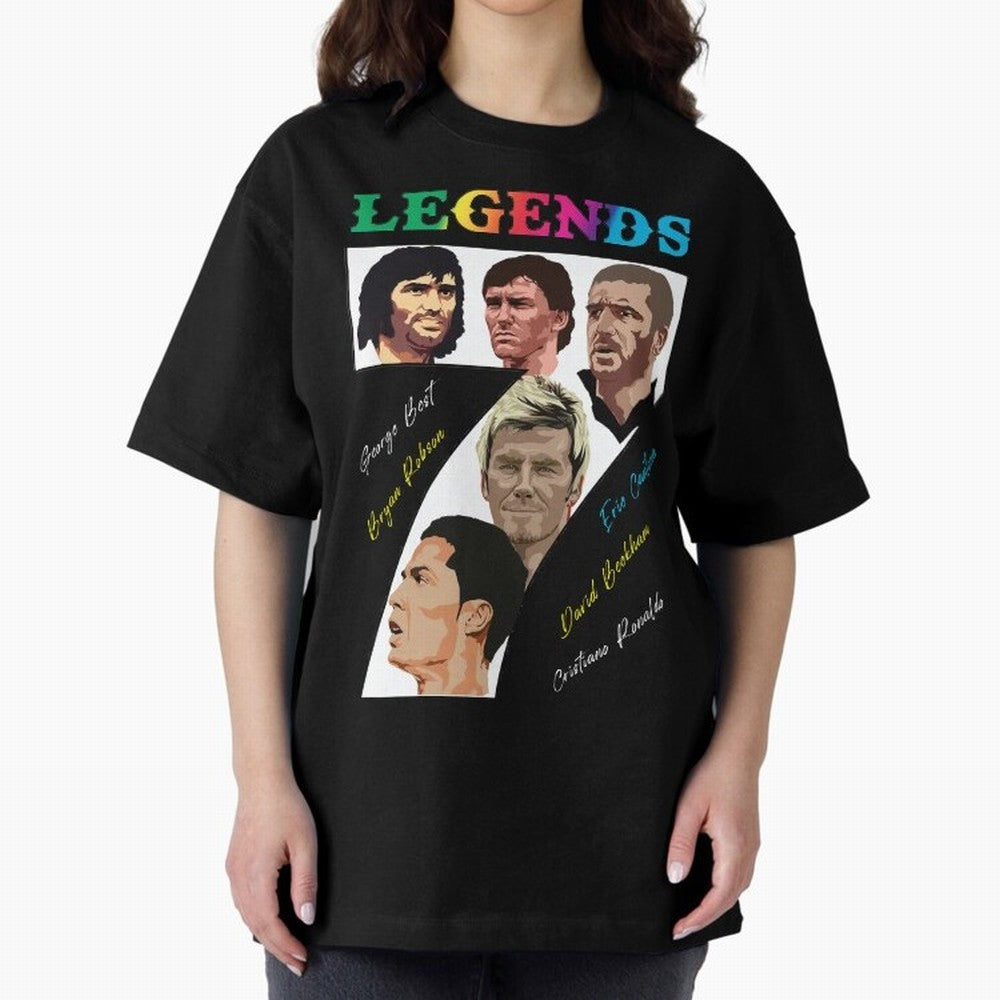 LEGENDS OF FOOTBALL Oversized T-Shirt Step into FIFA World Cup 2026 Group Stage Driven by Messi, Neymar and Mbappe, England, France and Netherlands Energy, Football Festival Excitement, Trophy Ambitions, Country Rivalries and Star Player Buzz;