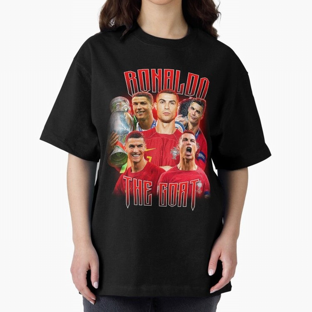 Cristiano Ronaldo Vintage Style Tee, Bootleg Tee, Bootleg T Shirt, Rap Tee Oversized T-Shirt Fuel the Hype around FIFA World Cup 2026 Group Stage Spirit, with England, France and Netherlands, Cristiano Ronaldo, Goal Celebration Energy, Supporter