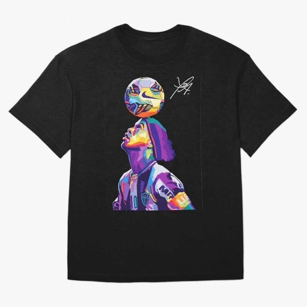 Ronaldinho Wpap Pop Art Oversized T-Shirt Discover FIFA World Cup 2026 USA Canada Mexico Spirit, Centered on France and Portugal, Messi and Cristiano Ronaldo, Global Supporter Spirit, Legendary Goals, National Colors and Tournament Celebration;