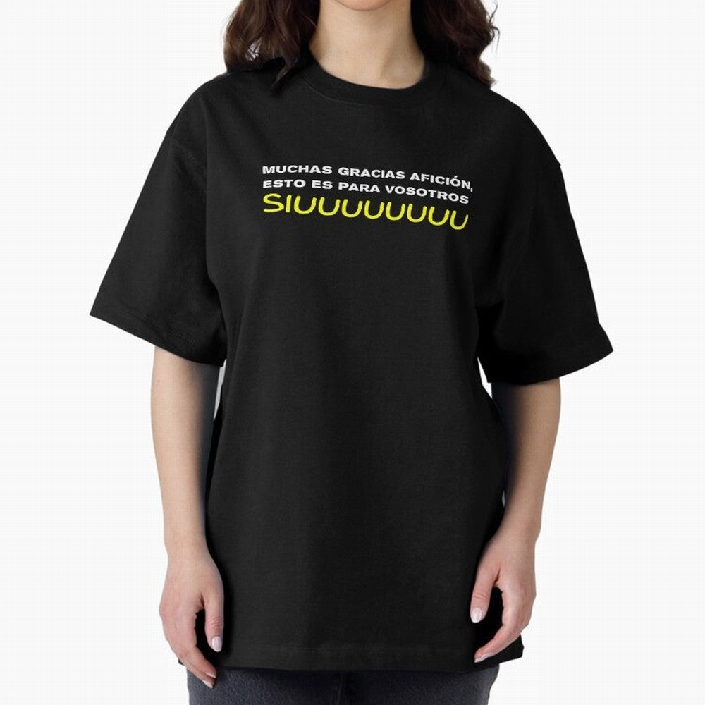 Muchas gracias afici¨®n, esto es para vosotros Siuuu Oversized T-Shirt Bring Stadium Energy to FIFA World Cup 2026 Made for Neymar, Haaland and Cristiano Ronaldo, Germany Energy, Football Festival Excitement, Trophy Ambitions, Country Rivalries and