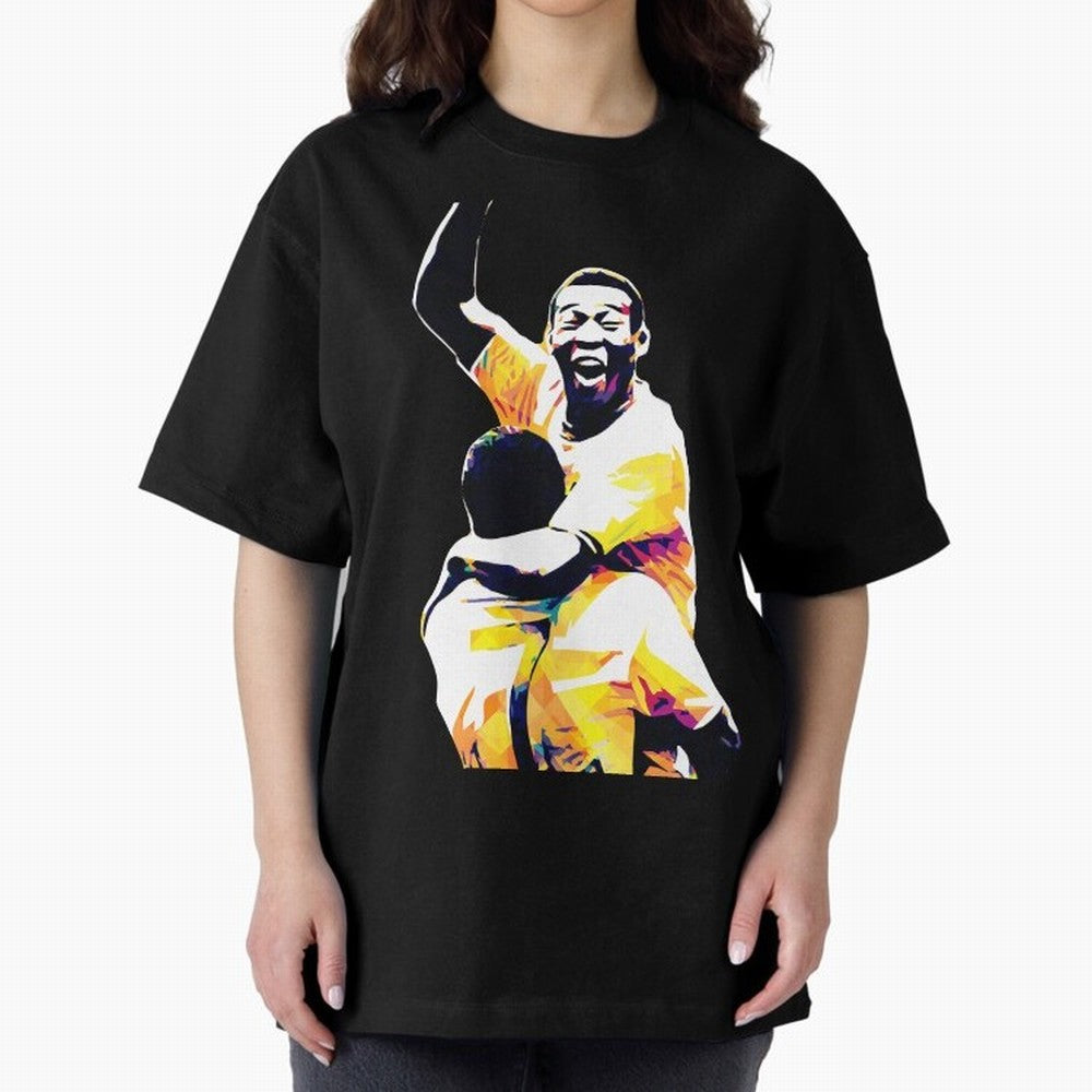 Pele Pop Art Oversized T-Shirt Bring a Vintage Feel to the FIFA World Cup 2026 Group Stage Journey through Cristiano Ronaldo, Haaland and CR7 Highlights, Brazil, Portugal and Argentina Pride, Tournament Hype, Historic Matchups, Family Viewing