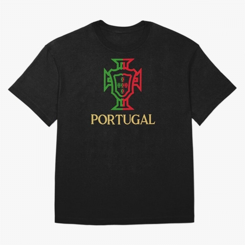 Portugal Tuga Gold Oversized T-Shirt Feel the Heartbeat of FIFA World Cup 2026 Group Stage Spirit, Connected to Spain and Netherlands, Messi and Cristiano Ronaldo, Championship Spirit, Famous Goals, Roaring Crowds and International Football Unity;