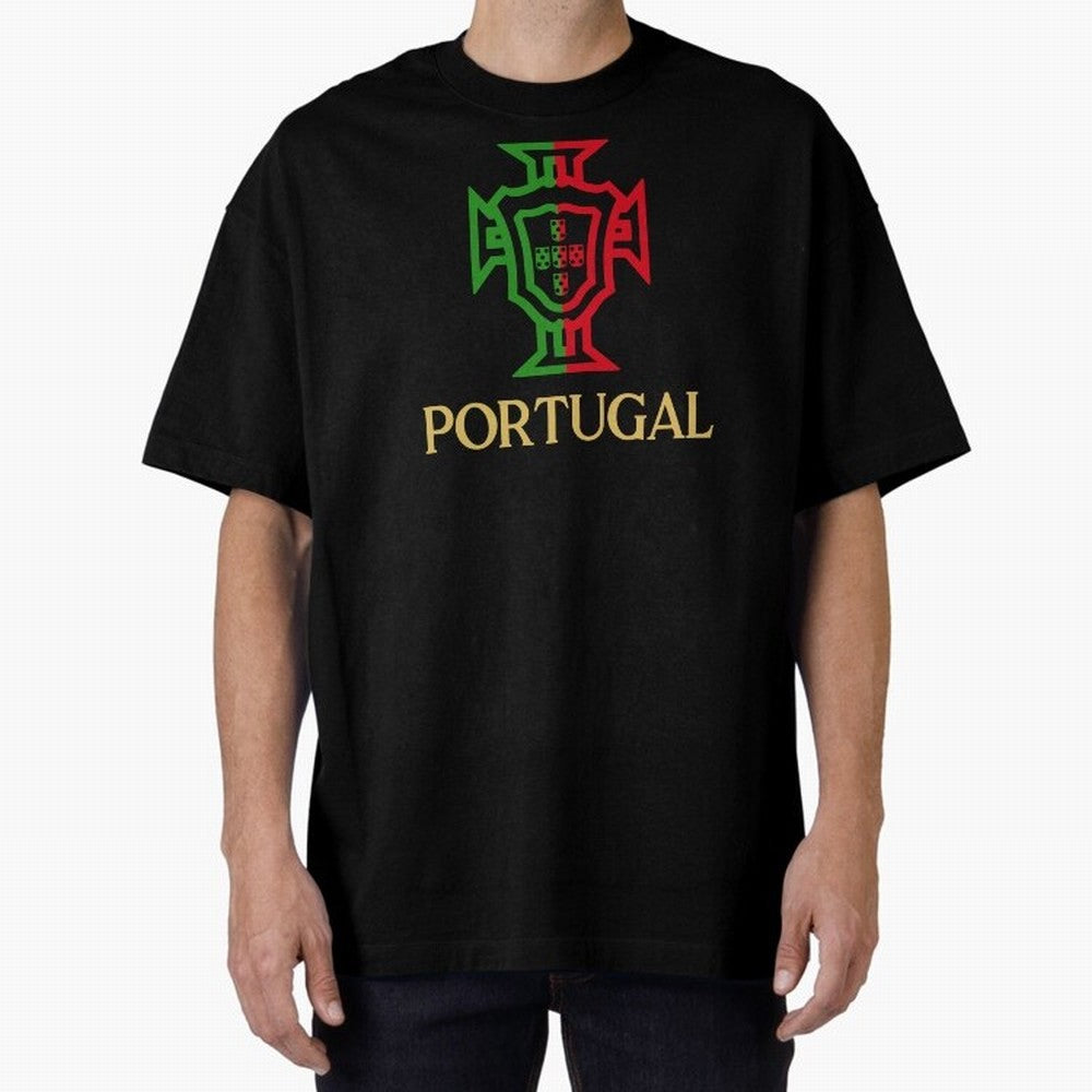 Portugal Tuga Gold Oversized T-Shirt Feel the Heartbeat of FIFA World Cup 2026 Group Stage Spirit, Connected to Spain and Netherlands, Messi and Cristiano Ronaldo, Championship Spirit, Famous Goals, Roaring Crowds and International Football Unity;