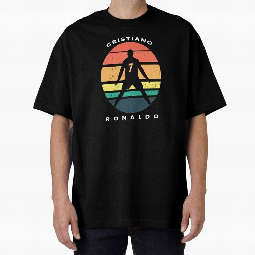 CRISTIANO RONALDO RETRO VINTAGE T-SHIRT Oversized T-Shirt Show Passion for the Stars of FIFA World Cup 2026 Group Stage for Fans of Mbappe and Argentina, France and Brazil, Bringing Global Supporter Spirit, Legendary Goals, National Colors and