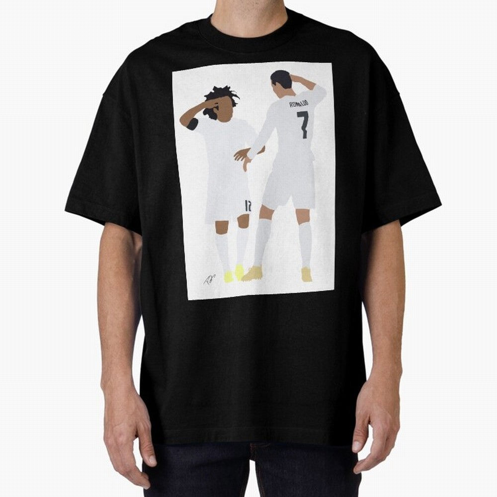 Ronaldo & Marcelo Oversized T-Shirt Build FIFA World Cup 2026 USA Canada Mexico Spirit, Inspired by Argentina and Brazil, Haaland and Mbappe, Football History, Final Match Energy, Crowd Noise and Once in a Lifetime Moments; Perfect for People Who