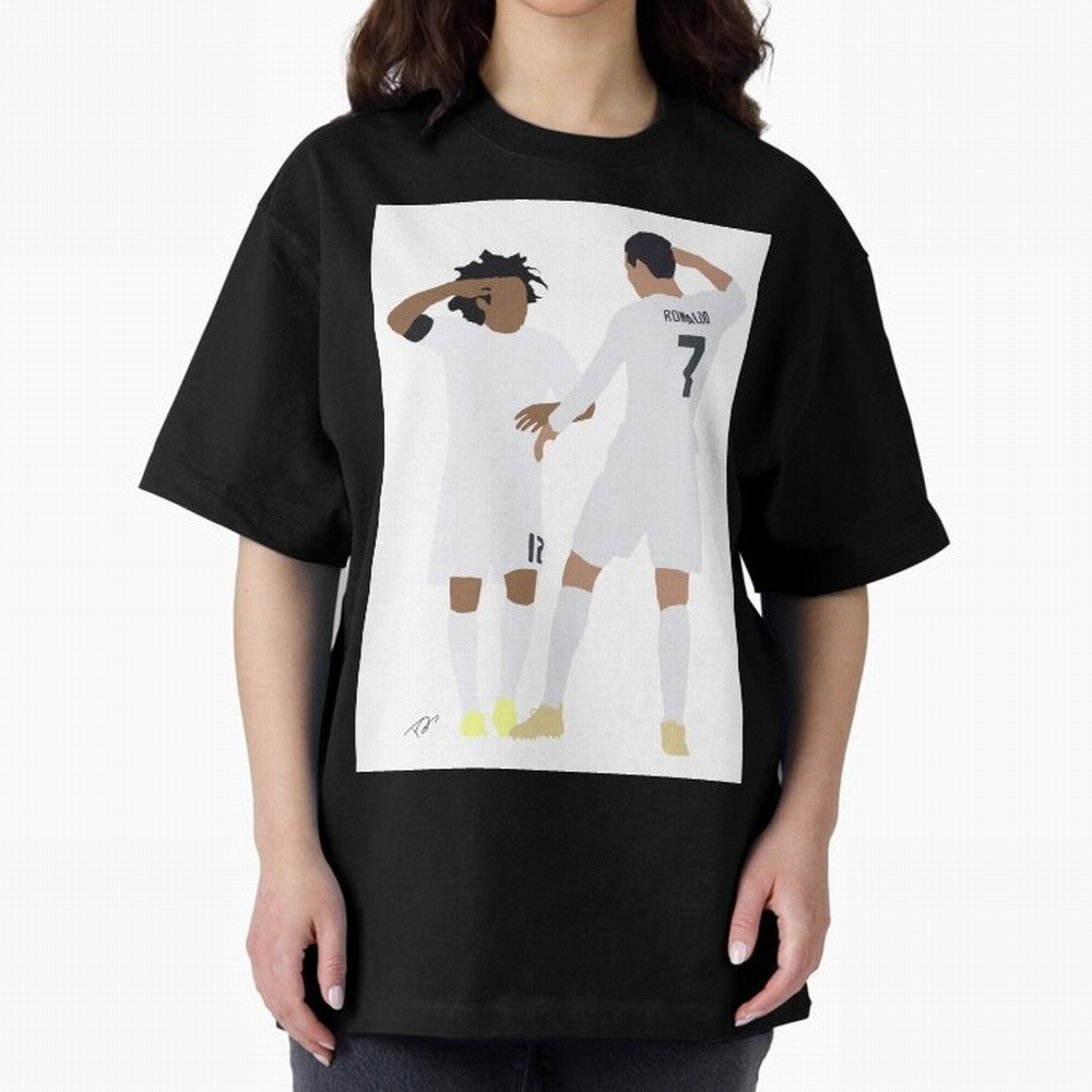 Ronaldo & Marcelo Oversized T-Shirt Build FIFA World Cup 2026 USA Canada Mexico Spirit, Inspired by Argentina and Brazil, Haaland and Mbappe, Football History, Final Match Energy, Crowd Noise and Once in a Lifetime Moments; Perfect for People Who
