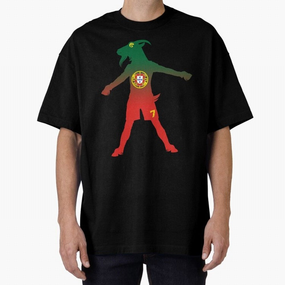 Cristiano Ronaldo GOAT Oversized T-Shirt Show Your Love for FIFA World Cup 2026 USA Canada Mexico Spirit, Featuring France, Mbappe and Neymar, Vintage Soccer Flavor, Modern Football Stars, National Flags and Final Night Emotion; Perfect for