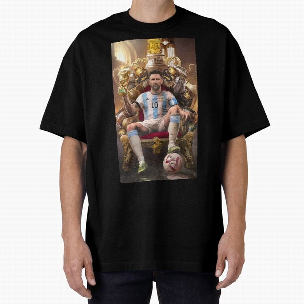 Lionel Messi Oversized T-Shirt Support Iconic Players in Global Football Passion for FIFA World Cup 2026 Group Stage, Capturing CR7 and Messi, Spain and Netherlands, Football Passion, Legendary Performances, Festival Vibes and Supporter Community;