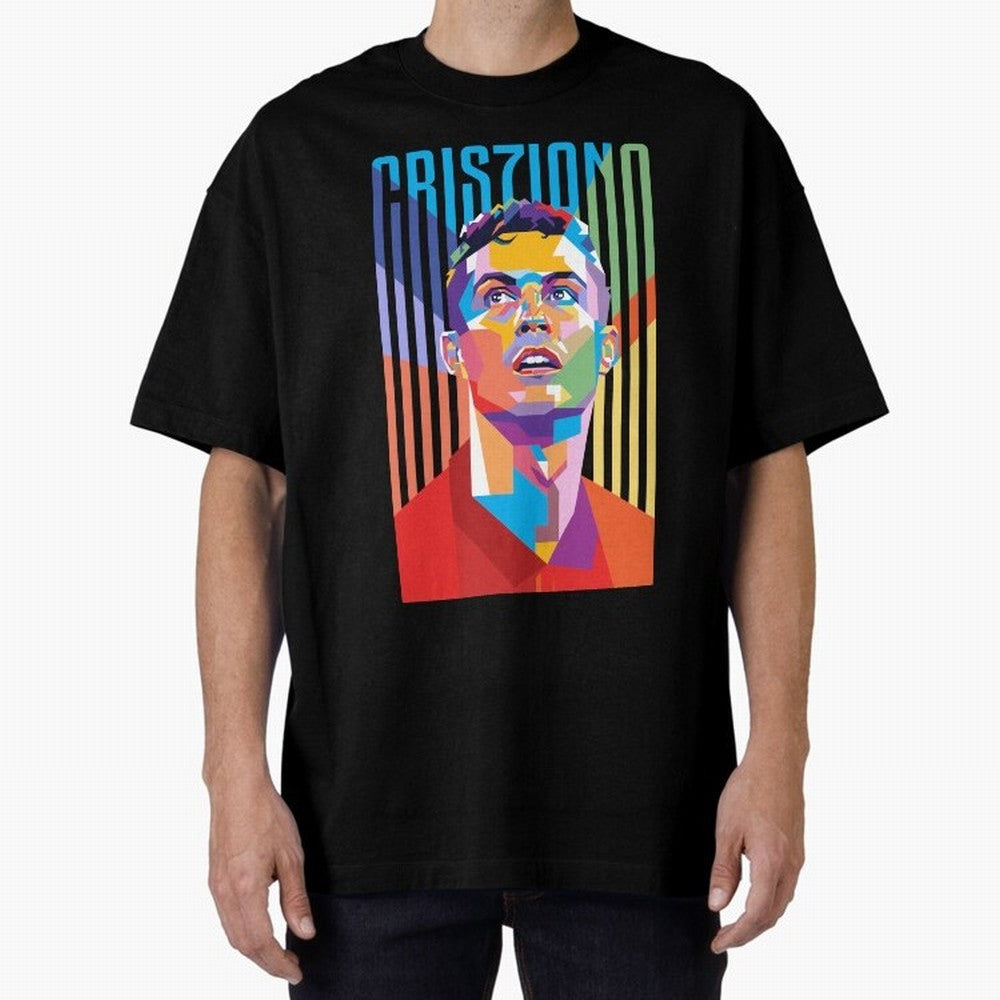 CR7 Pop Art Oversized T-Shirt Carry National Pride through FIFA World Cup 2026 Group Stage Spirit, Driven by Argentina and Brazil, Mbappe and Neymar, Match Day Excitement, Supporter Culture, Golden Goals and Global Football Passion; Built for