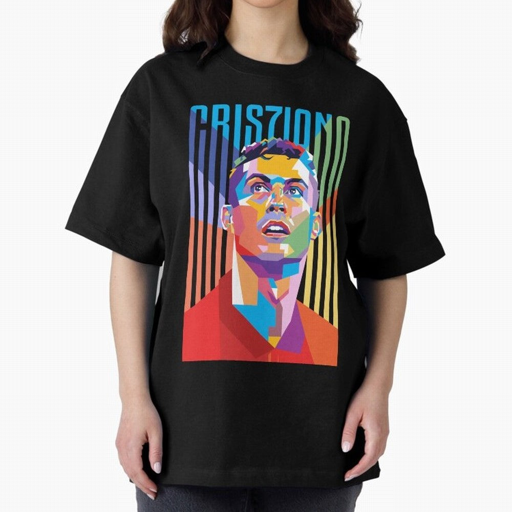 CR7 Pop Art Oversized T-Shirt Carry National Pride through FIFA World Cup 2026 Group Stage Spirit, Driven by Argentina and Brazil, Mbappe and Neymar, Match Day Excitement, Supporter Culture, Golden Goals and Global Football Passion; Built for
