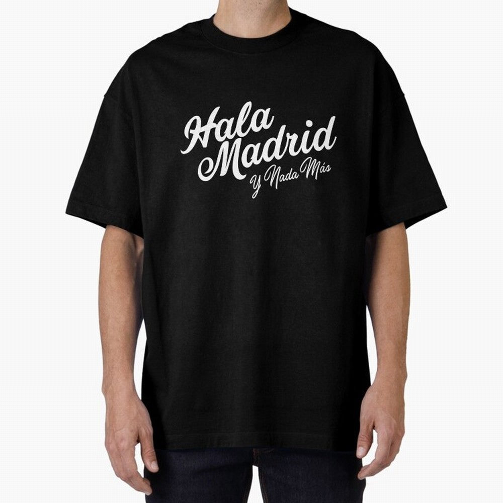 HALA MADRID Oversized T-Shirt Wear the Spirit of Global Football Passion for FIFA World Cup 2026 Group Stage, Highlighting Messi, Neymar and Mbappe, England, France and Netherlands, Fan Favorite Moments, National Team Passion, Big Match Drama and