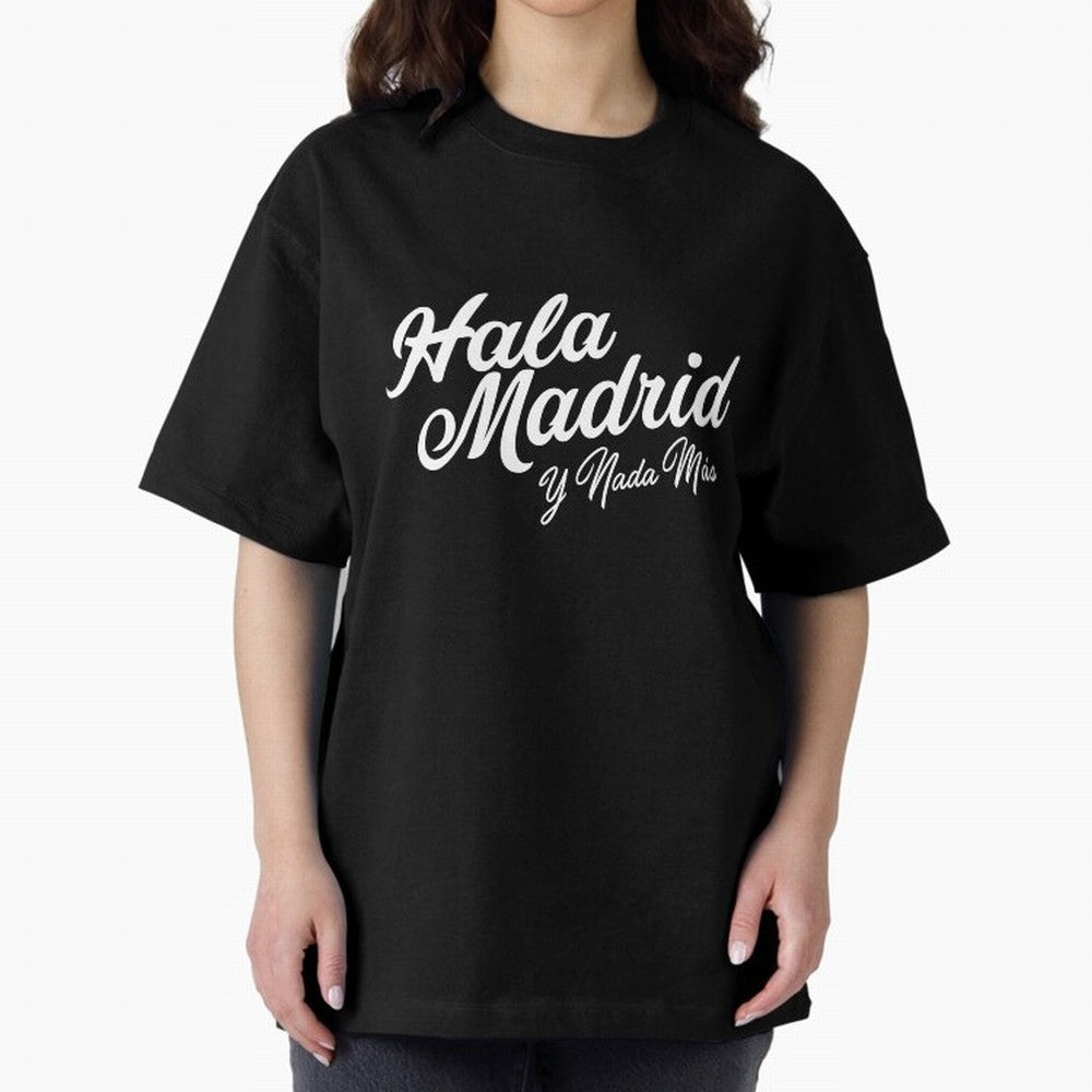 HALA MADRID Oversized T-Shirt Wear the Spirit of Global Football Passion for FIFA World Cup 2026 Group Stage, Highlighting Messi, Neymar and Mbappe, England, France and Netherlands, Fan Favorite Moments, National Team Passion, Big Match Drama and