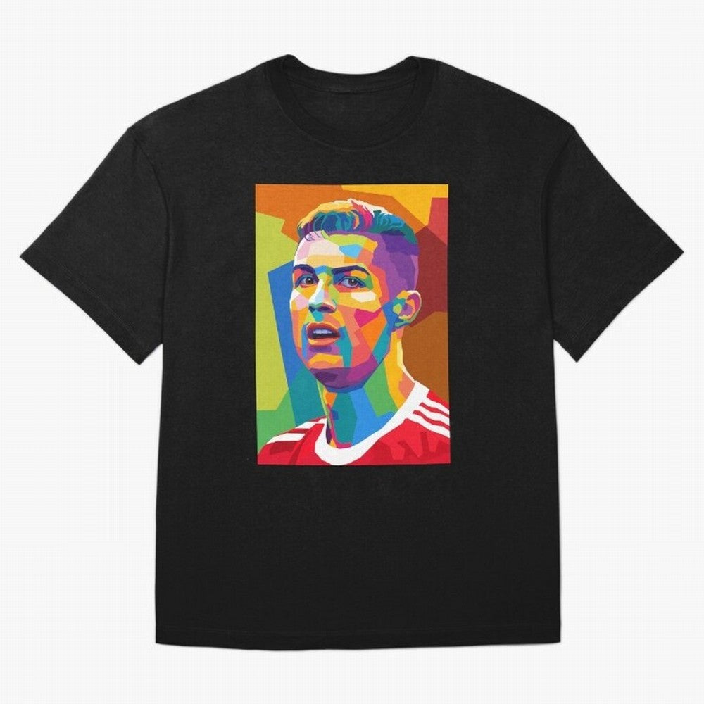 Cristiano Ronaldo Wpap Pop Art Oversized T-Shirt Celebrate the Next Chapter of Global Football Passion for FIFA World Cup 2026 USA Canada Mexico, Inspired by Haaland, Spain, Match Day Excitement, Supporter Culture, Golden Goals and Global Football