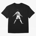 CR7 Cristiano Ronaldo Artwork - Pop Art Style Oversized T-Shirt Represent FIFA World Cup 2026 Spirit, Highlighting Argentina and Brazil, Messi, CR7 and Mbappe, Vintage Soccer Flavor, Modern Football Stars, National Flags and Final Night Emotion;