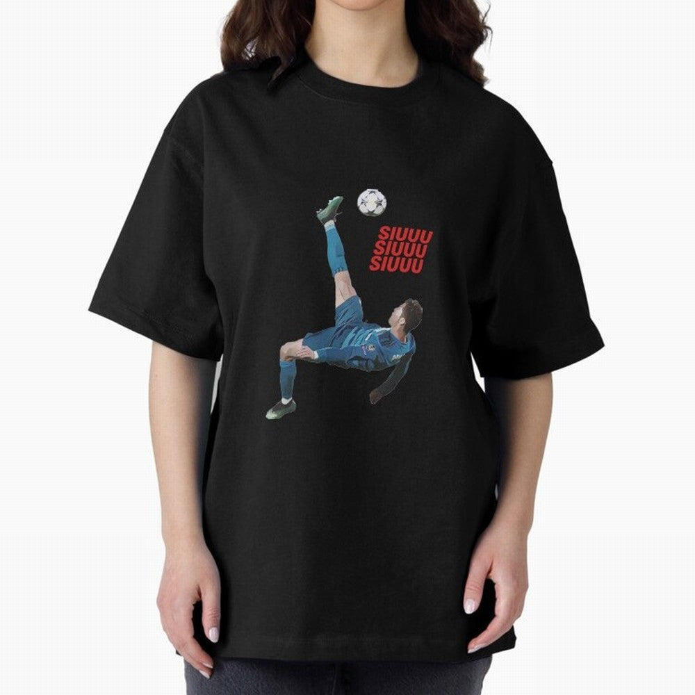 SIUUU #33 Oversized T-Shirt Keep Football History Alive during Global Football Passion for FIFA World Cup 2026, Built around Cristiano Ronaldo, France, Football Passion, Legendary Performances, Festival Vibes and Supporter Community; Perfect for