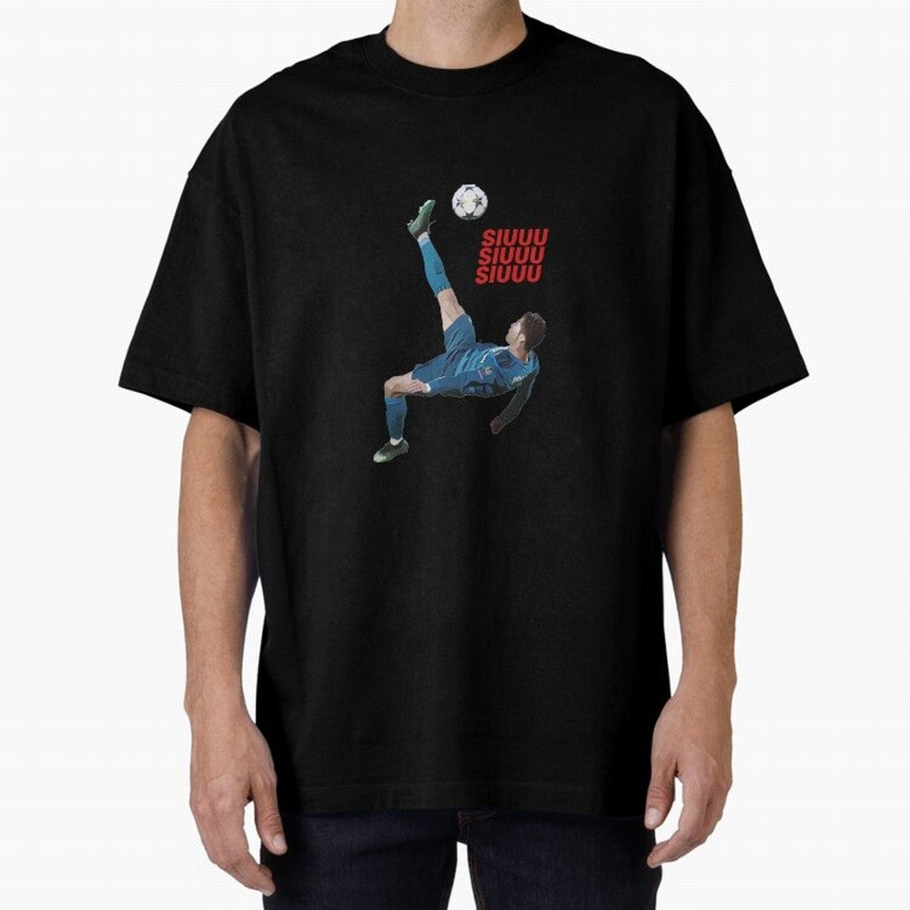 SIUUU #33 Oversized T-Shirt Keep Football History Alive during Global Football Passion for FIFA World Cup 2026, Built around Cristiano Ronaldo, France, Football Passion, Legendary Performances, Festival Vibes and Supporter Community; Perfect for