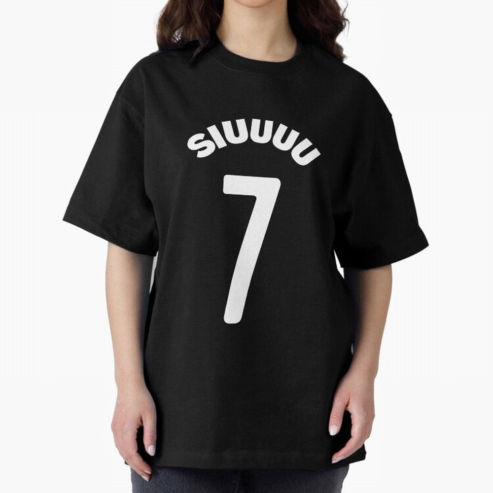 SIUUU Oversized T-Shirt Represent the Passion of FIFA World Cup 2026 Group Stage Spirit, Driven by Brazil, Portugal and Argentina, Messi and Cristiano Ronaldo, Supporter Pride, Iconic Celebrations, Legendary Names and Global Match Day Energy; Ideal