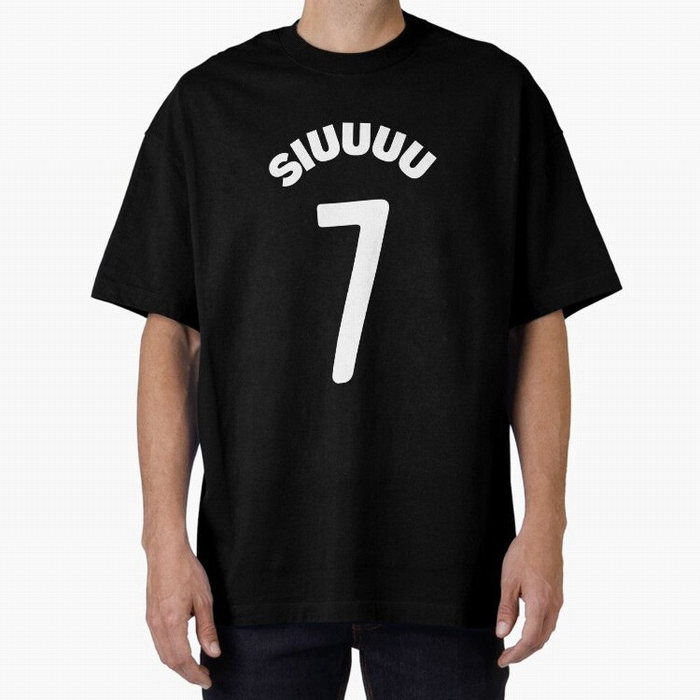 SIUUU Oversized T-Shirt Represent the Passion of FIFA World Cup 2026 Group Stage Spirit, Driven by Brazil, Portugal and Argentina, Messi and Cristiano Ronaldo, Supporter Pride, Iconic Celebrations, Legendary Names and Global Match Day Energy; Ideal