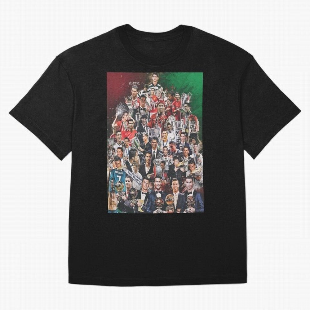Cristiano Ronaldo (5th Ballon D'Or) Oversized T-Shirt Enjoy Match Day Hype around FIFA World Cup 2026 Group Stage, Messi, CR7 and Mbappe, Netherlands, Global Supporter Spirit, Legendary Goals, National Colors and Tournament Celebration; Perfect for