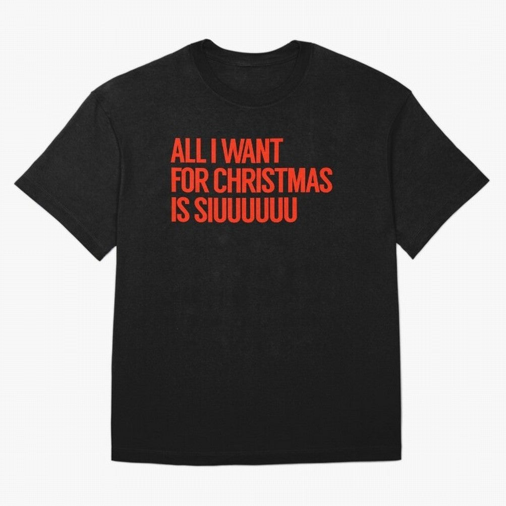 Cristiano Ronaldo - All I Want For Christmas Is Siuuuuuu Oversized T-Shirt Relive Legendary Nights from the FIFA World Cup 2026 USA Canada Mexico Journey through Messi Highlights, Argentina, France and Brazil Pride, Vintage Soccer Flavor, Modern