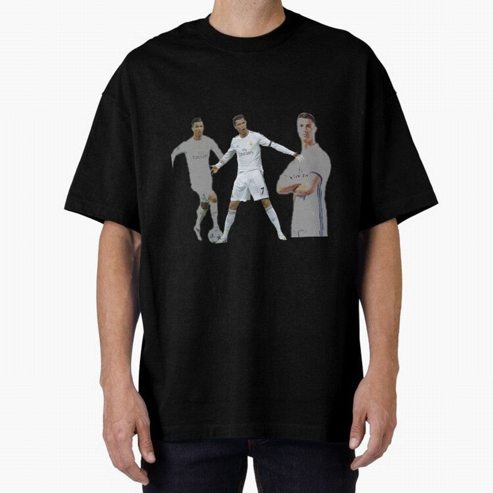 RONALDO Oversized T-Shirt Celebrate Supporters United by Match Day Hype around FIFA World Cup 2026, Messi, Neymar and Mbappe, Spain and Netherlands, Retro Football Energy, Iconic Rivalries, Trophy Chase Drama and Stadium Atmosphere; Ideal for Fans