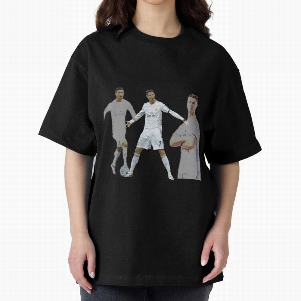 RONALDO Oversized T-Shirt Celebrate Supporters United by Match Day Hype around FIFA World Cup 2026, Messi, Neymar and Mbappe, Spain and Netherlands, Retro Football Energy, Iconic Rivalries, Trophy Chase Drama and Stadium Atmosphere; Ideal for Fans