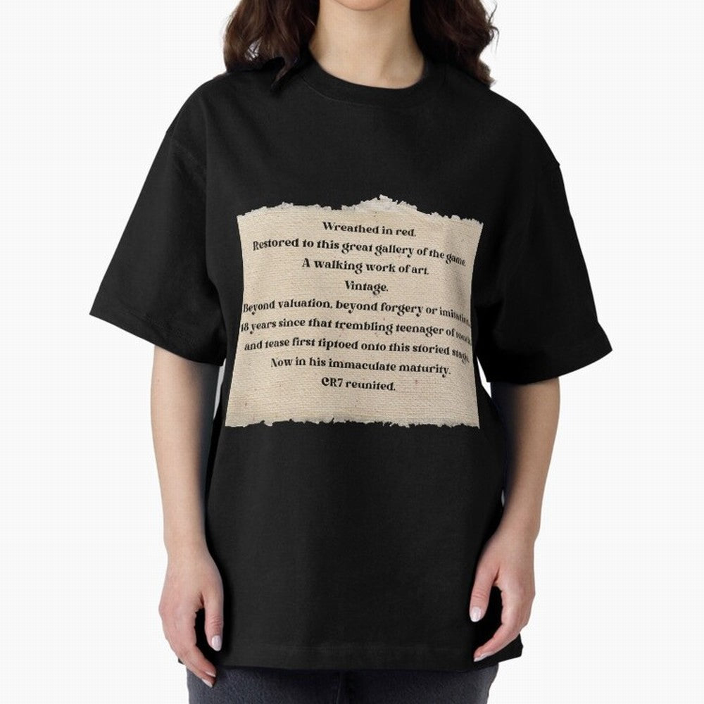 Cristiano Ronaldo Peter Drury Oversized T-Shirt Feel the Trophy Chase of the FIFA World Cup 2026 Group Stage Journey through Haaland and Mbappe Highlights, England, France and Netherlands Pride, Vintage Soccer Flavor, Modern Football Stars,