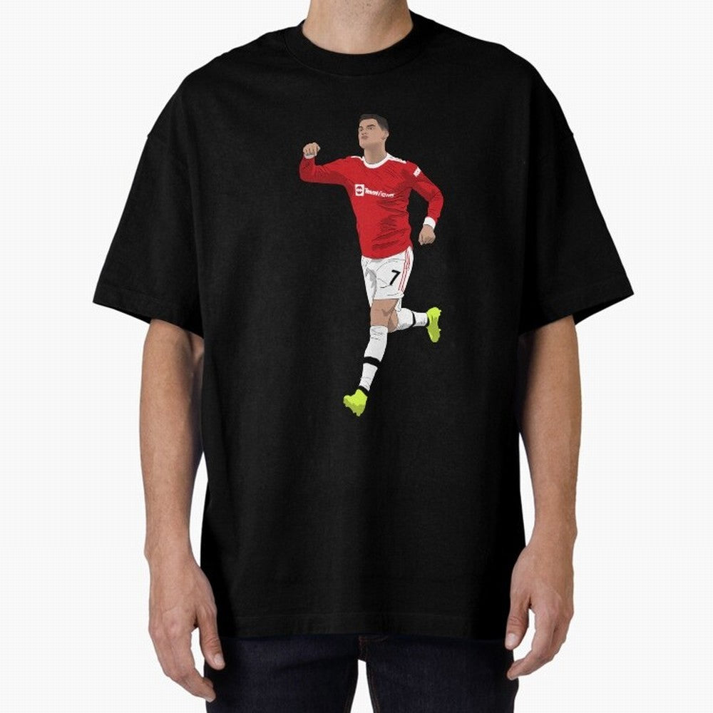 Cristiano Ronaldo Right Here Goal Celebration Oversized T-Shirt Show Love for Legendary Goals in Global Football Passion for FIFA World Cup 2026, Built around CR7, Argentina, Global Supporter Spirit, Legendary Goals, National Colors and Tournament