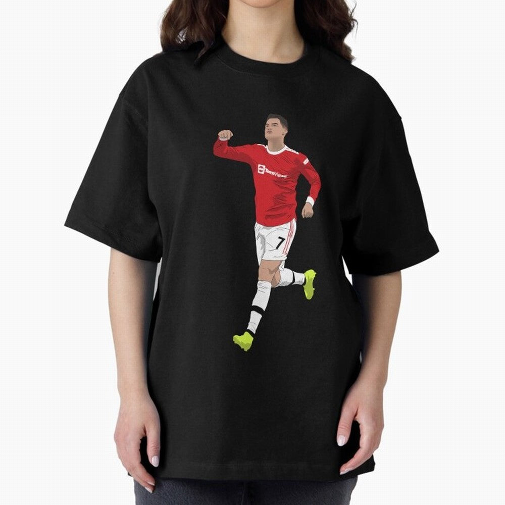 Cristiano Ronaldo Right Here Goal Celebration Oversized T-Shirt Show Love for Legendary Goals in Global Football Passion for FIFA World Cup 2026, Built around CR7, Argentina, Global Supporter Spirit, Legendary Goals, National Colors and Tournament