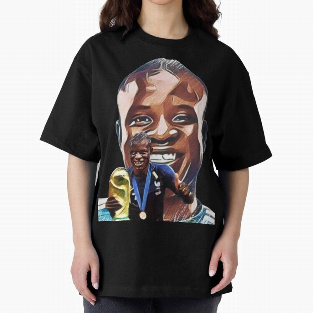 N'golo Kante Oversized T-Shirt Carry the FIFA World Cup 2026 Group Stage Journey through Messi Highlights, Portugal, Spain and Germany Pride, Retro Football Energy, Iconic Rivalries, Trophy Chase Drama and Stadium Atmosphere; Created for Match Day
