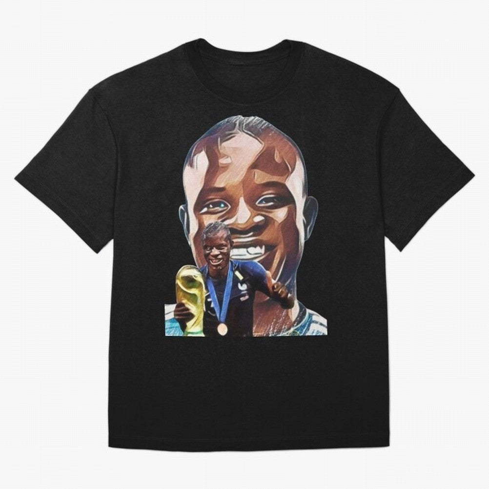 N'golo Kante Oversized T-Shirt Carry the FIFA World Cup 2026 Group Stage Journey through Messi Highlights, Portugal, Spain and Germany Pride, Retro Football Energy, Iconic Rivalries, Trophy Chase Drama and Stadium Atmosphere; Created for Match Day