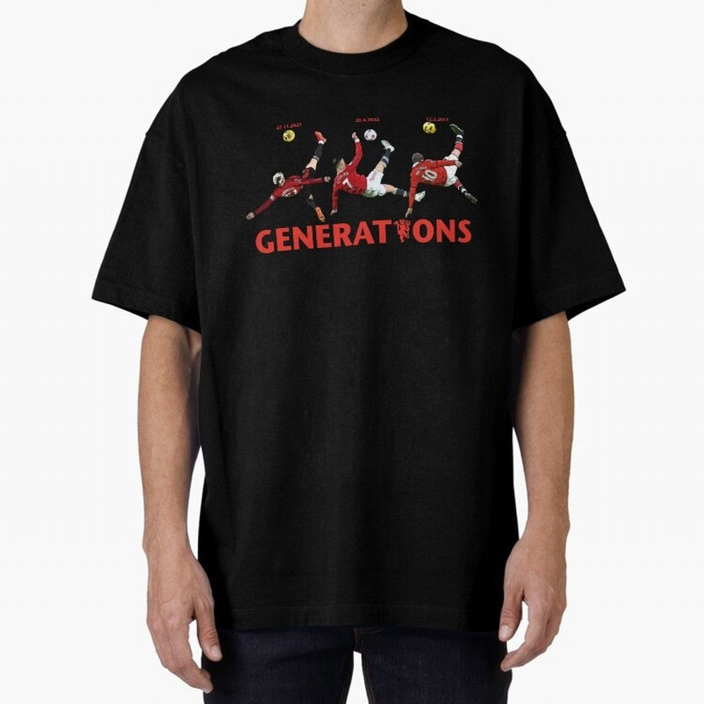 Generations of Manchester United Oversized T-Shirt Stand with FIFA World Cup 2026 Group Stage Spirit, Centered on France, Mbappe, Vintage Soccer Flavor, Modern Football Stars, National Flags and Final Night Emotion; Created for Match Day Parties,