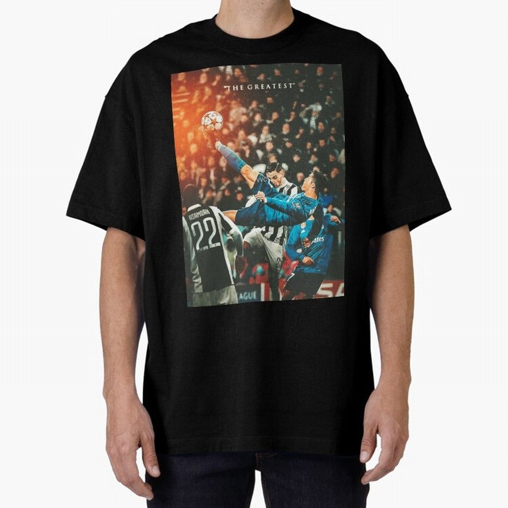 Ronaldo Bicycle Kick Skills Greatest, Ronaldo Gifts, Ronaldo Best Selling , Ronaldo Top Items Oversized T-Shirt Build FIFA World Cup 2026 Group Stage for Fans of Messi and England and Germany, Bringing Football Festival Excitement, Trophy
