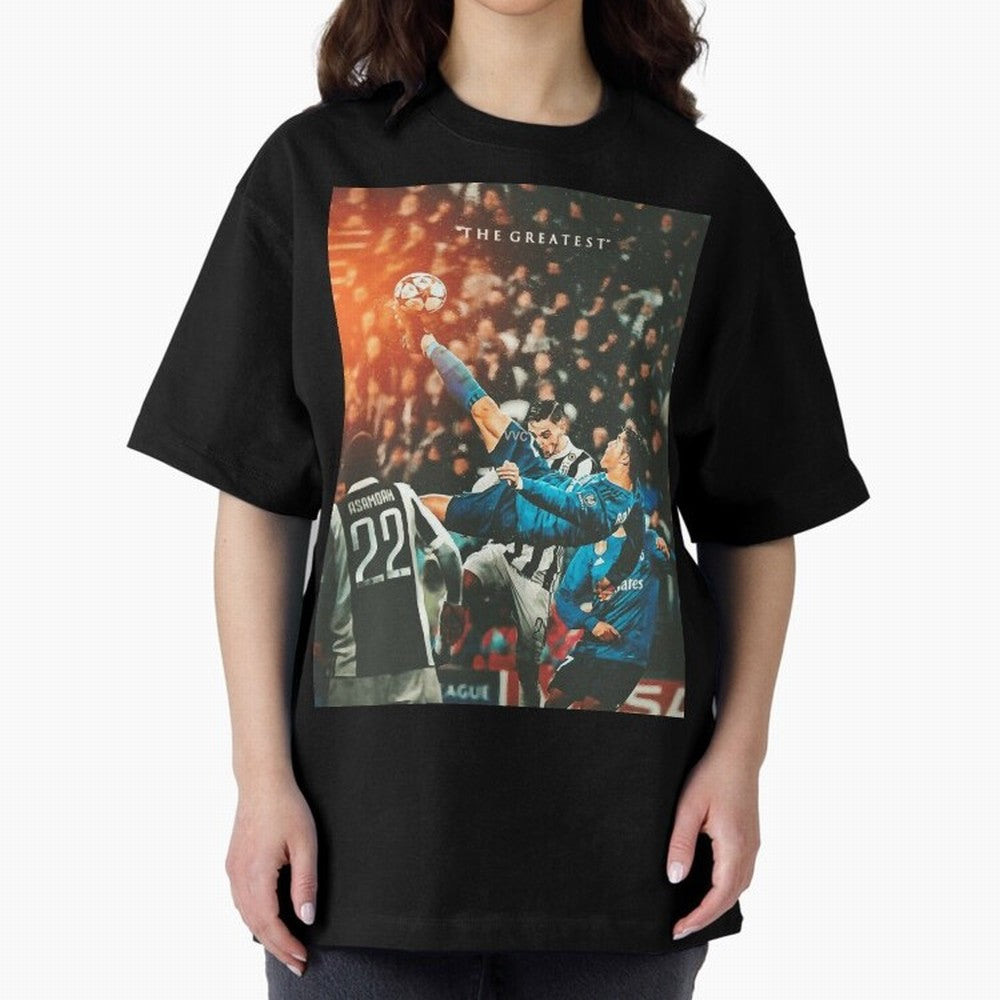 Ronaldo Bicycle Kick Skills Greatest, Ronaldo Gifts, Ronaldo Best Selling , Ronaldo Top Items Oversized T-Shirt Build FIFA World Cup 2026 Group Stage for Fans of Messi and England and Germany, Bringing Football Festival Excitement, Trophy