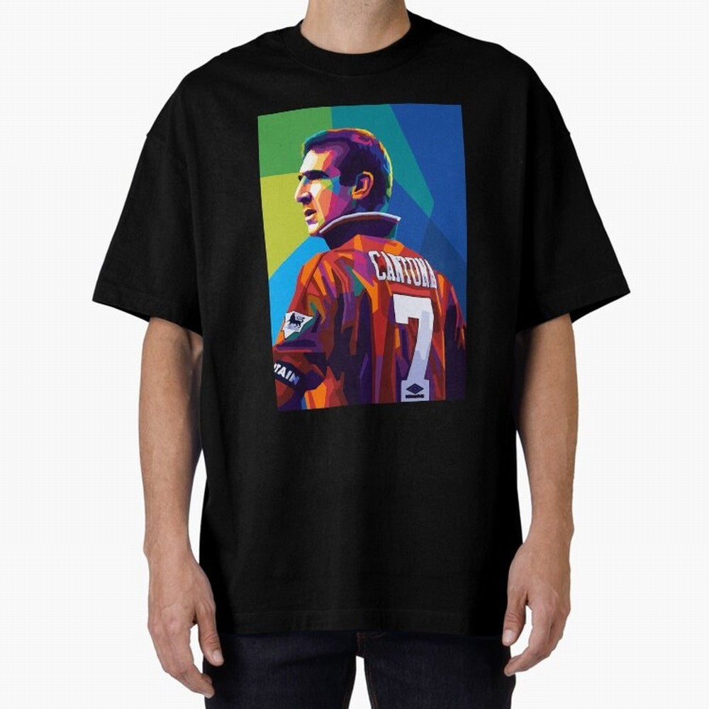 Cantona Man United 7 Pop Art Oversized T-Shirt Make Game Day About Match Day Hype around FIFA World Cup 2026 Group Stage, Haaland, England, Classic Soccer Heritage, Championship Pressure, Fan Loyalty and International Pride; Ideal for Fans Who