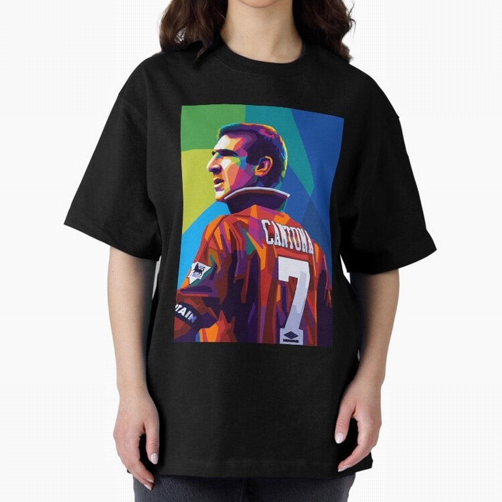 Cantona Man United 7 Pop Art Oversized T-Shirt Make Game Day About Match Day Hype around FIFA World Cup 2026 Group Stage, Haaland, England, Classic Soccer Heritage, Championship Pressure, Fan Loyalty and International Pride; Ideal for Fans Who