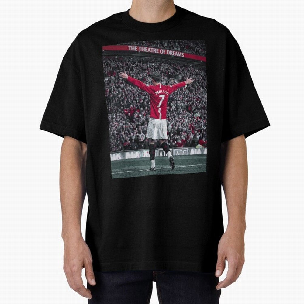 Cristiano Ronaldo Manchester United Oversized T-Shirt Honor FIFA World Cup 2026 Group Stage for Fans of CR7 and Spain and Netherlands, Bringing Goal Celebration Energy, Supporter Heritage, Football Icons and Worldwide Tournament Joy; Made for Die