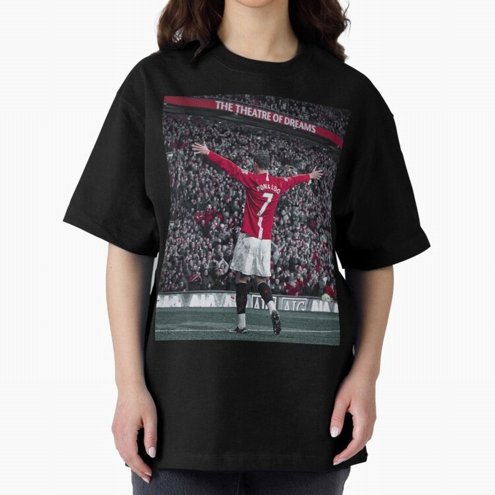 Cristiano Ronaldo Manchester United Oversized T-Shirt Honor FIFA World Cup 2026 Group Stage for Fans of CR7 and Spain and Netherlands, Bringing Goal Celebration Energy, Supporter Heritage, Football Icons and Worldwide Tournament Joy; Made for Die