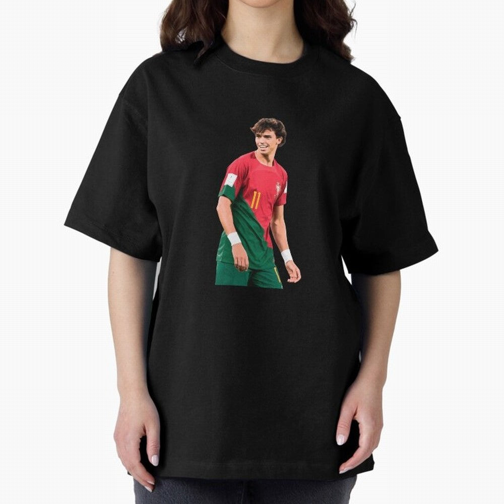 Joao Felix Oversized T-Shirt Carry the Colors and Pride of FIFA World Cup 2026 USA Canada Mexico Inspired by Messi and Cristiano Ronaldo, Portugal Energy, Vintage Soccer Flavor, Modern Football Stars, National Flags and Final Night Emotion; Perfect