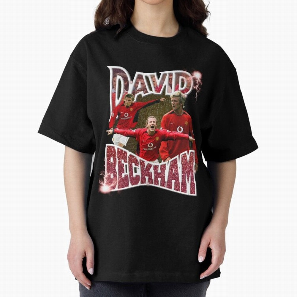 David Beckham Graphic Tee Oversized T-Shirt Capture FIFA World Cup 2026 Group Stage for Fans of Haaland and England and Germany, Bringing Football Passion, Legendary Performances, Festival Vibes and Supporter Community; Made for Die Hard